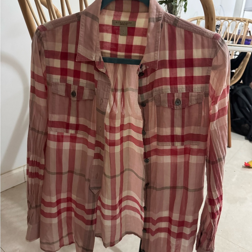 Burberry Brit pink Plaid Shirt